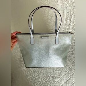 Kate Spade sparkly logo tote